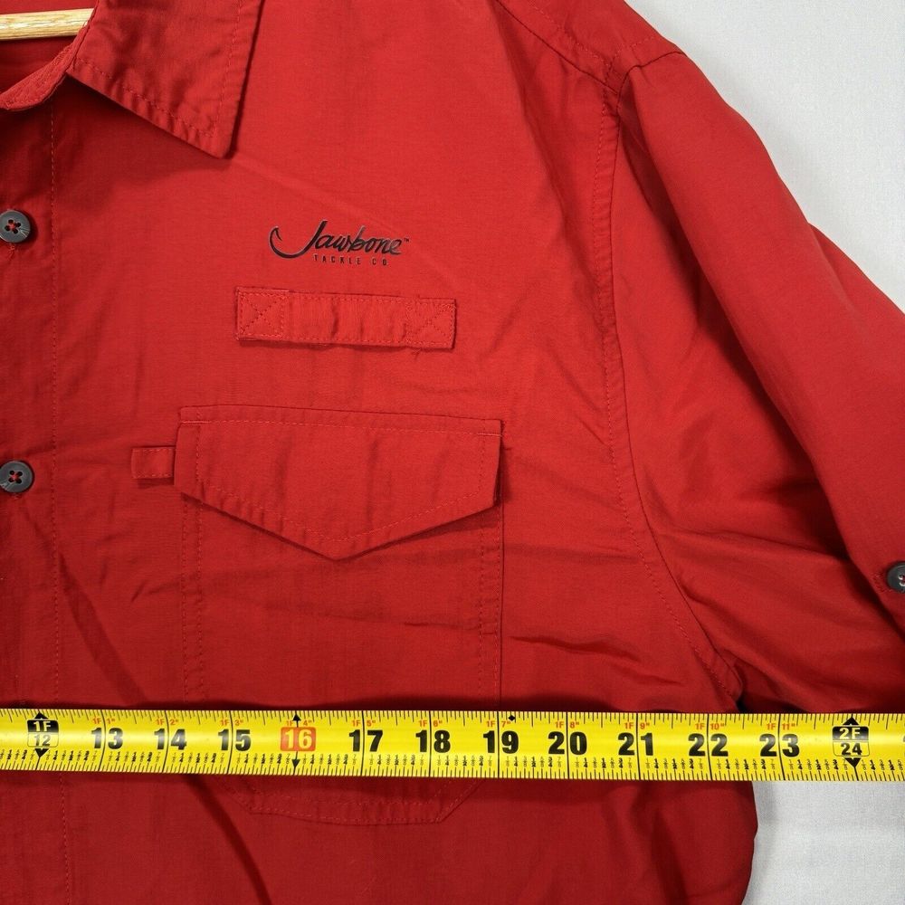 Jawbone Tackle Long Sleeve Fishing Outdoor Shirt Size XL Red Lightweight Vented - Picture 10 of 12